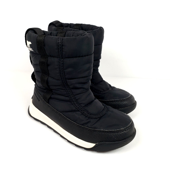 Sorel Whitney II Puffy Mid Toddler Size 11 Black Pull On Snow Boots NC3873-010 - Picture 1 of 10